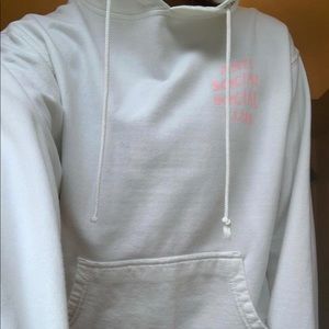 Anti social white hoodie